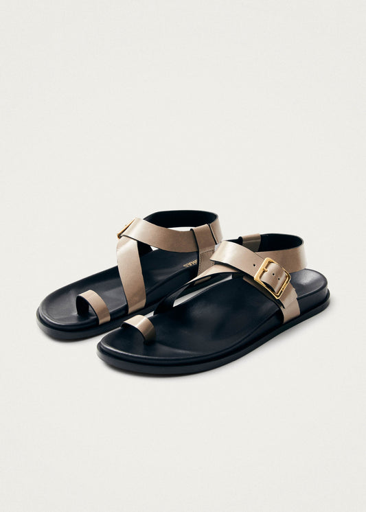 Siren Onix Stone Beige Leather Sandals