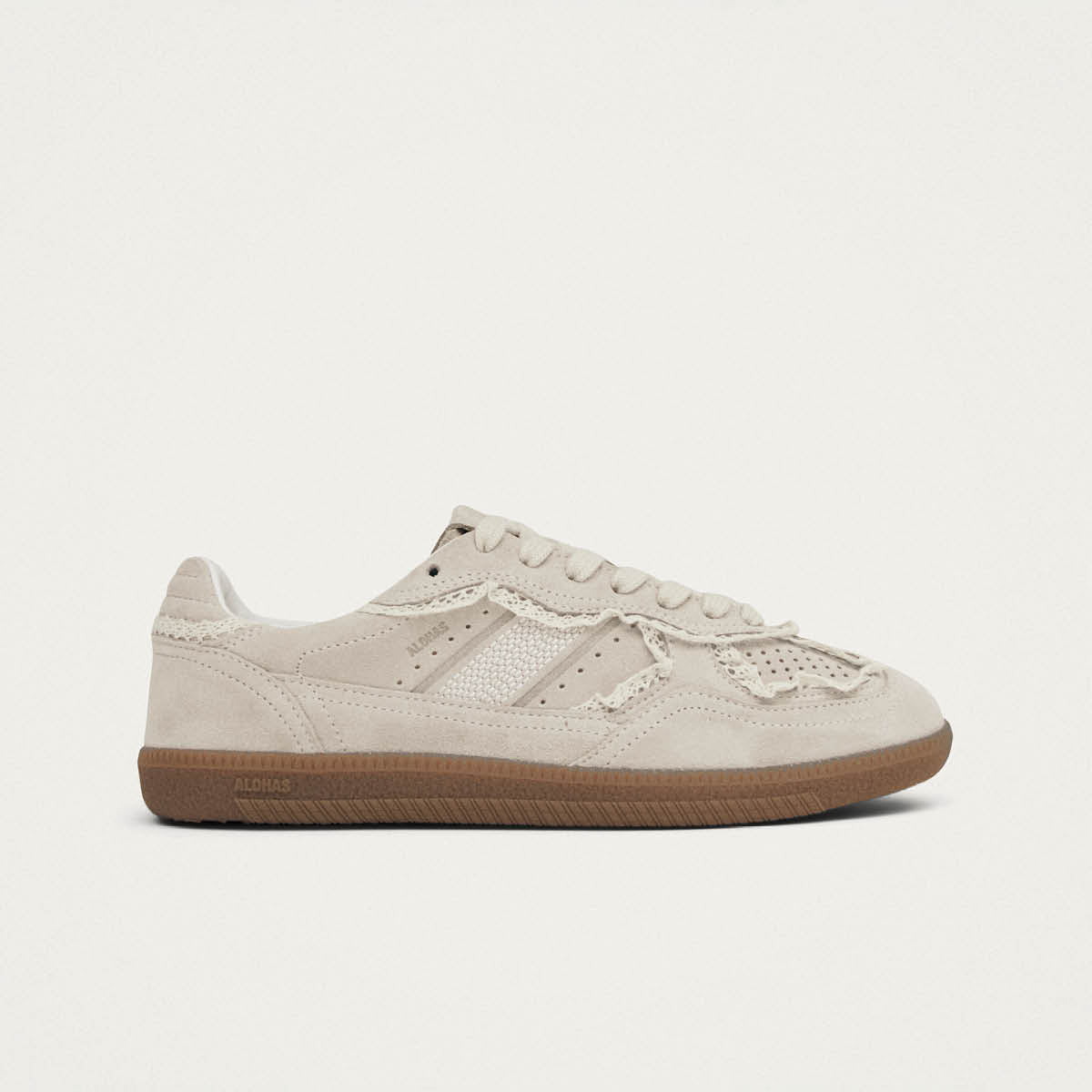 Tb.490 Crochet Cream Leather Sneakers