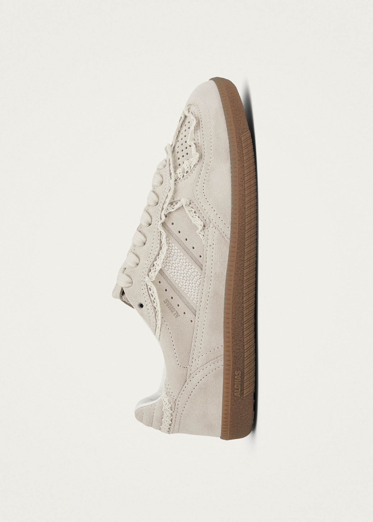 Tb.490 Crochet Cream Leather Sneakers