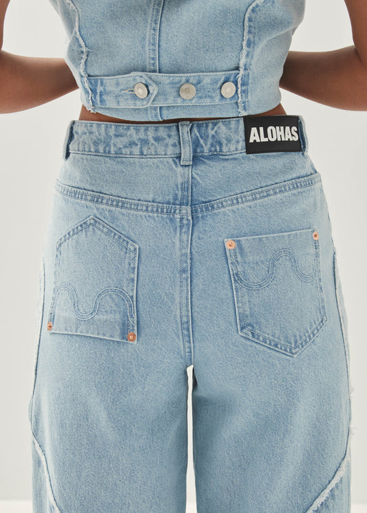 Lorenza Light Blue Denim Trousers
