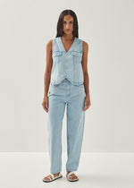 Manuela Light Blue Denim Vest