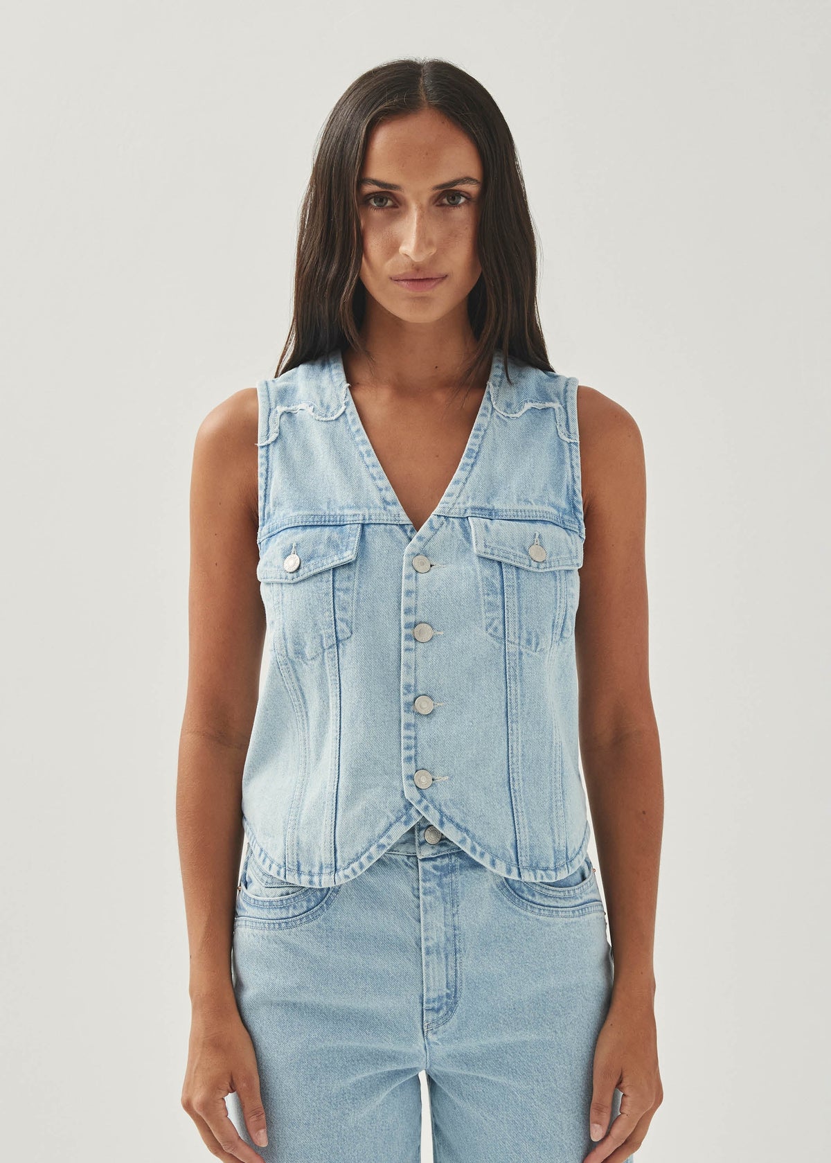 Manuela Light Blue Denim Vest