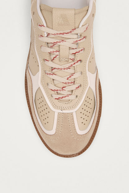 Tb.490 Rife Grain Cream Leather Sneakers