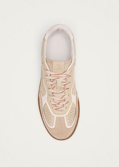 Tb.490 Rife Grain Cream Leather Sneakers