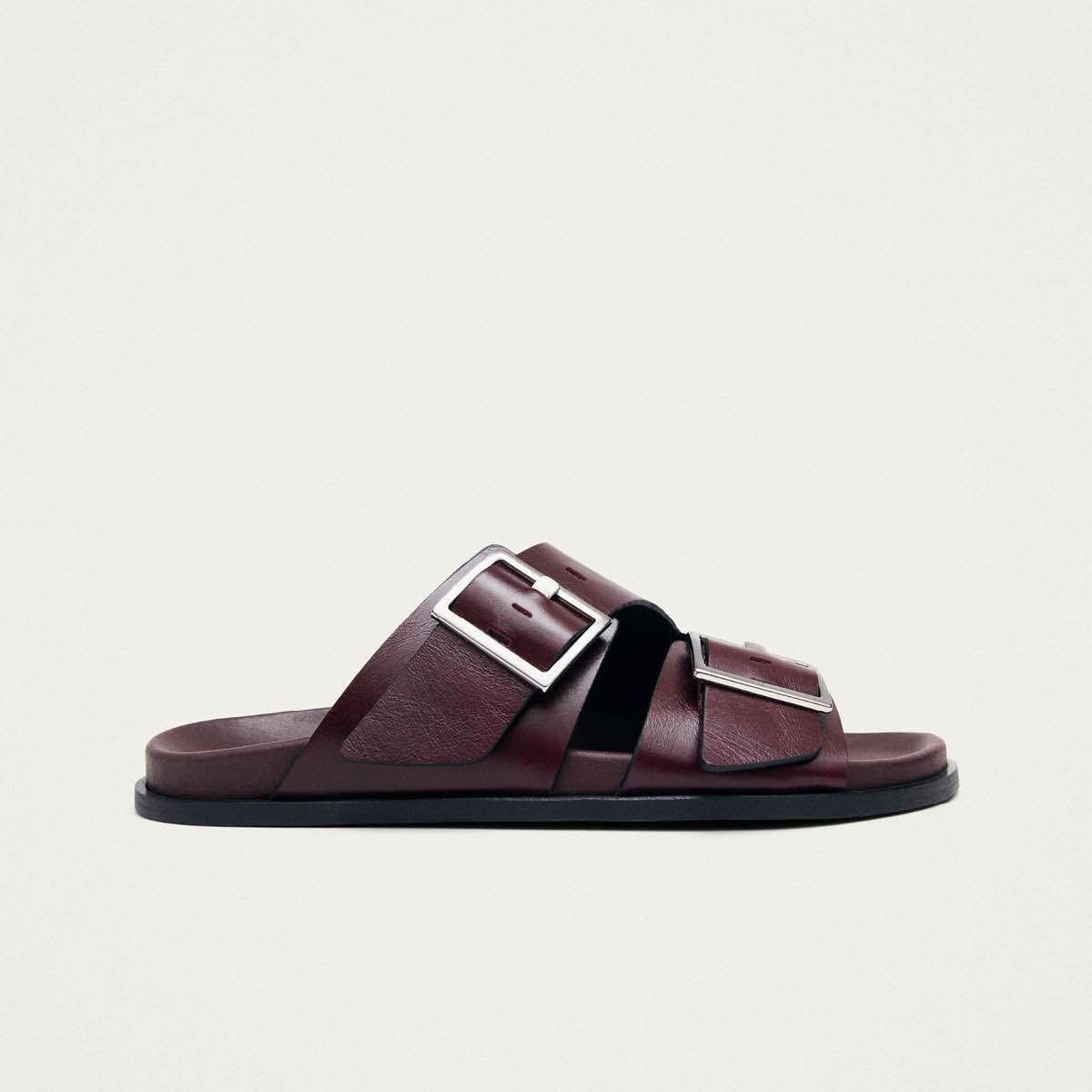 Alba Rift Burgundy Leather Sandals