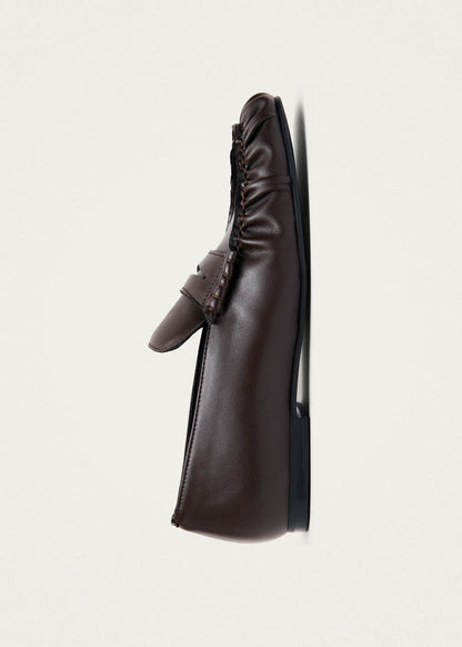 Aven Brown Vegan Leather Loafers