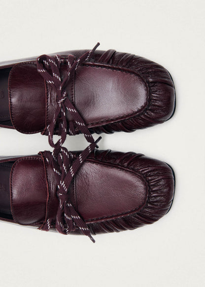 Aven Lace Rift Burgundy Leather Loafers