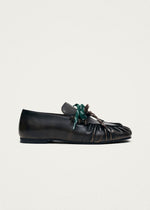Aven Lace Vintage Effect Brown Leather Loafers