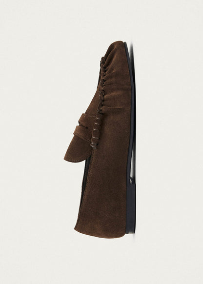 Aven Suede Brown Leather Loafers