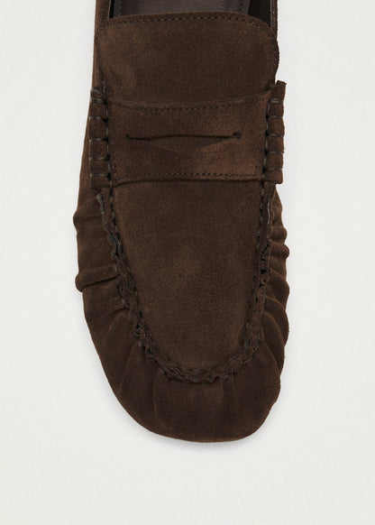 Aven Suede Brown Leather Loafers