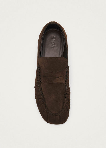 Aven Suede Brown Leather Loafers