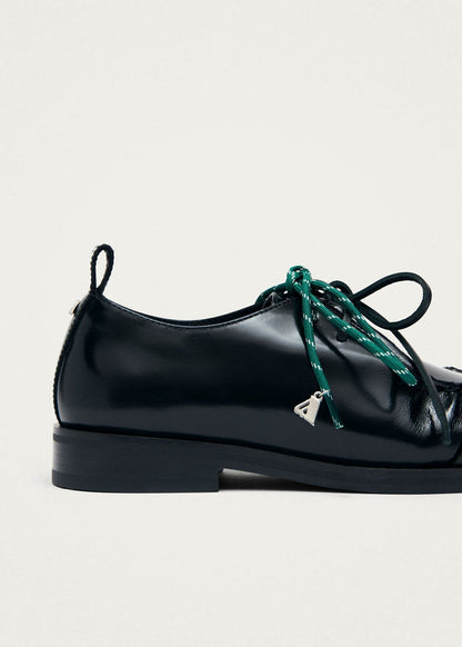 Dani Black Leather Oxfords