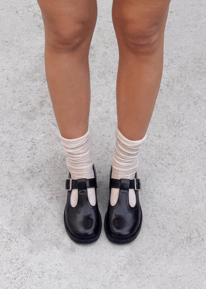 Fiadh Black Leather Loafers