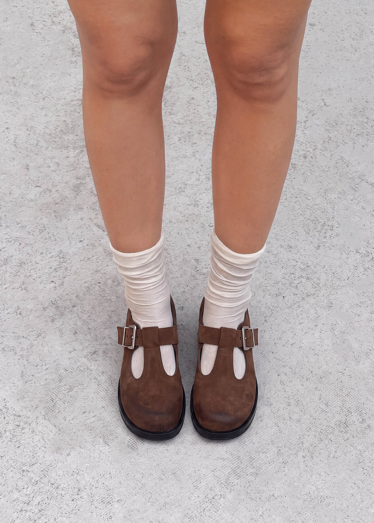 Fiadh Vintage Effect Suede Cognac Leather Loafers