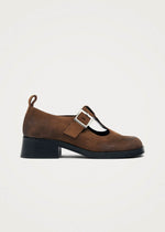 Fiadh Vintage Effect Suede Cognac Leather Loafers