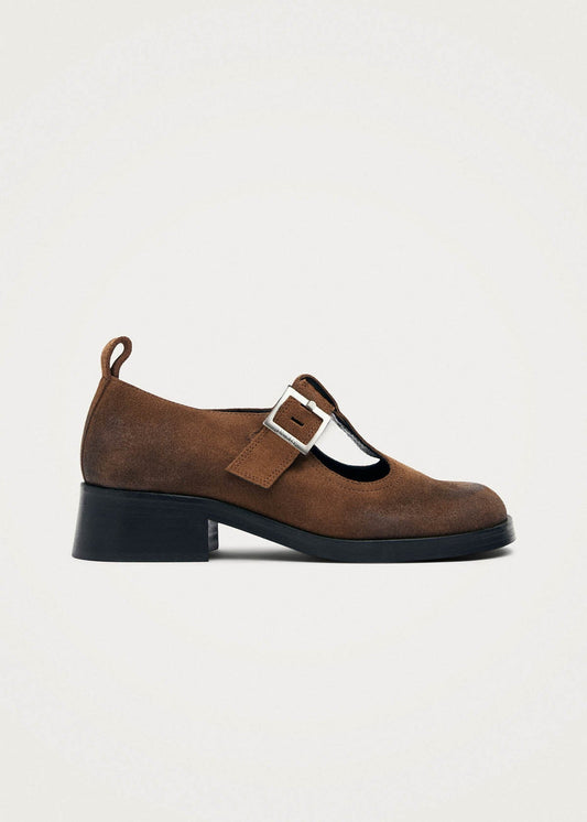 Fiadh Vintage Effect Suede Cognac Leather Loafers