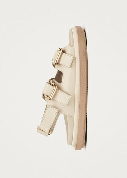 Harper Cream Leather Sandals
