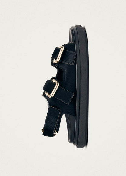 Harper Soft Black Leather Sandals