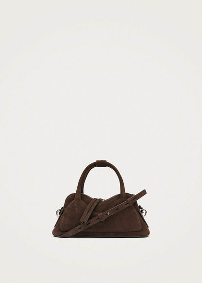 Hilma Mini Suede Brown Leather Bag