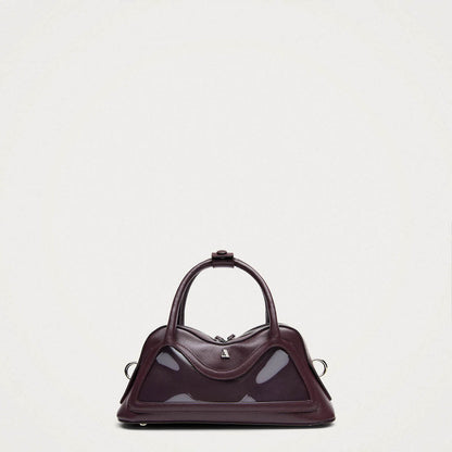 Hilma Mini Vinyl Burgundy Leather Bag