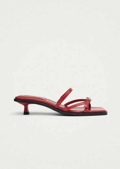 Liko Rift Red Leather Sandals