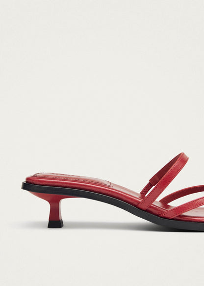 Liko Rift Red Leather Sandals