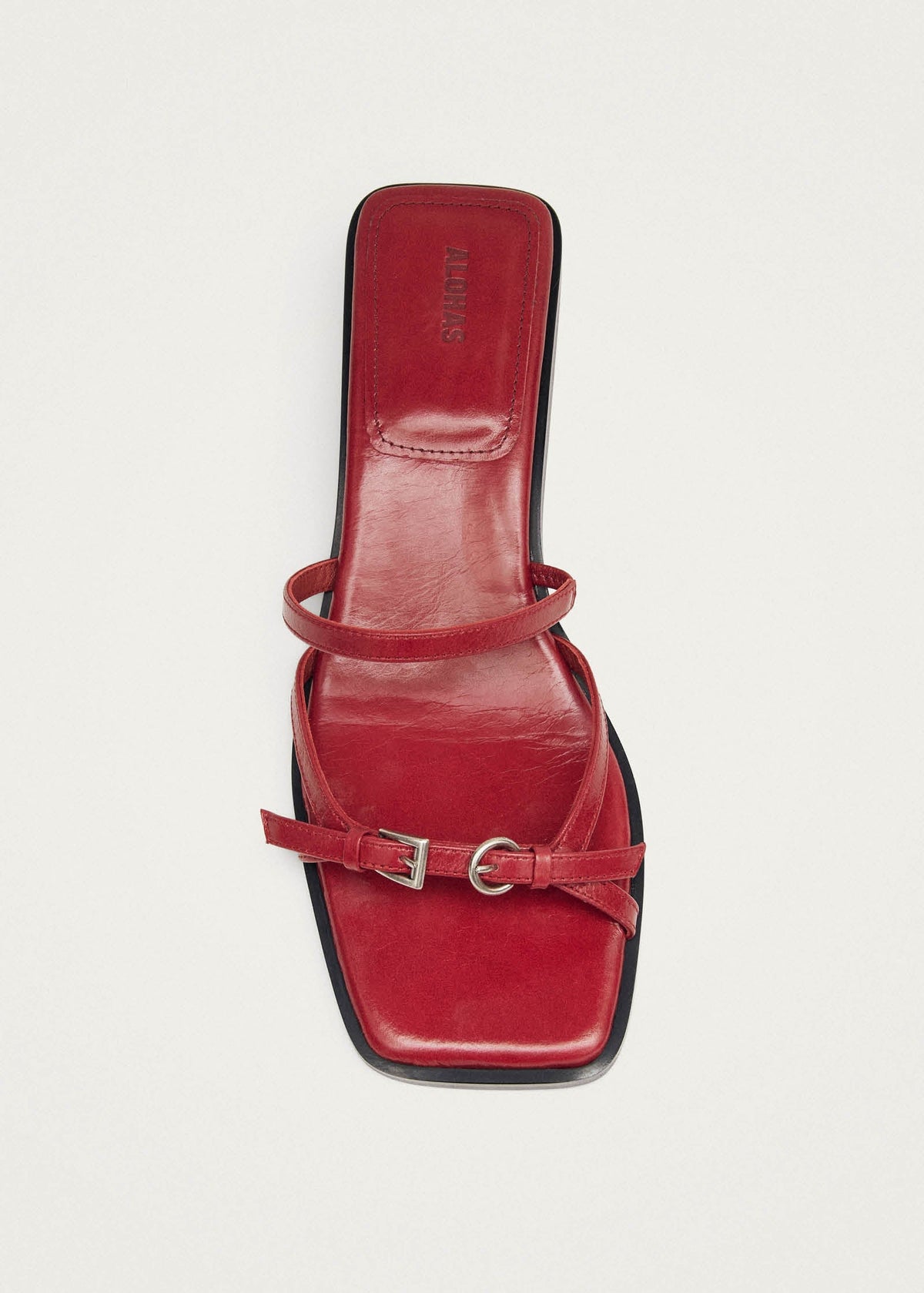 Liko Rift Red Leather Sandals