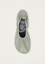 Naira Barefoot Green Leather Ballet Flats