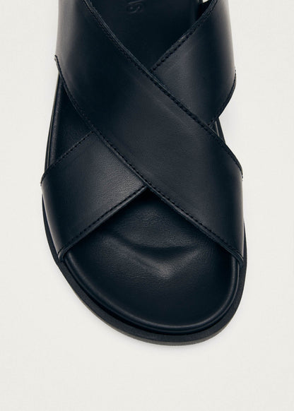 Nico Black Leather Sandals