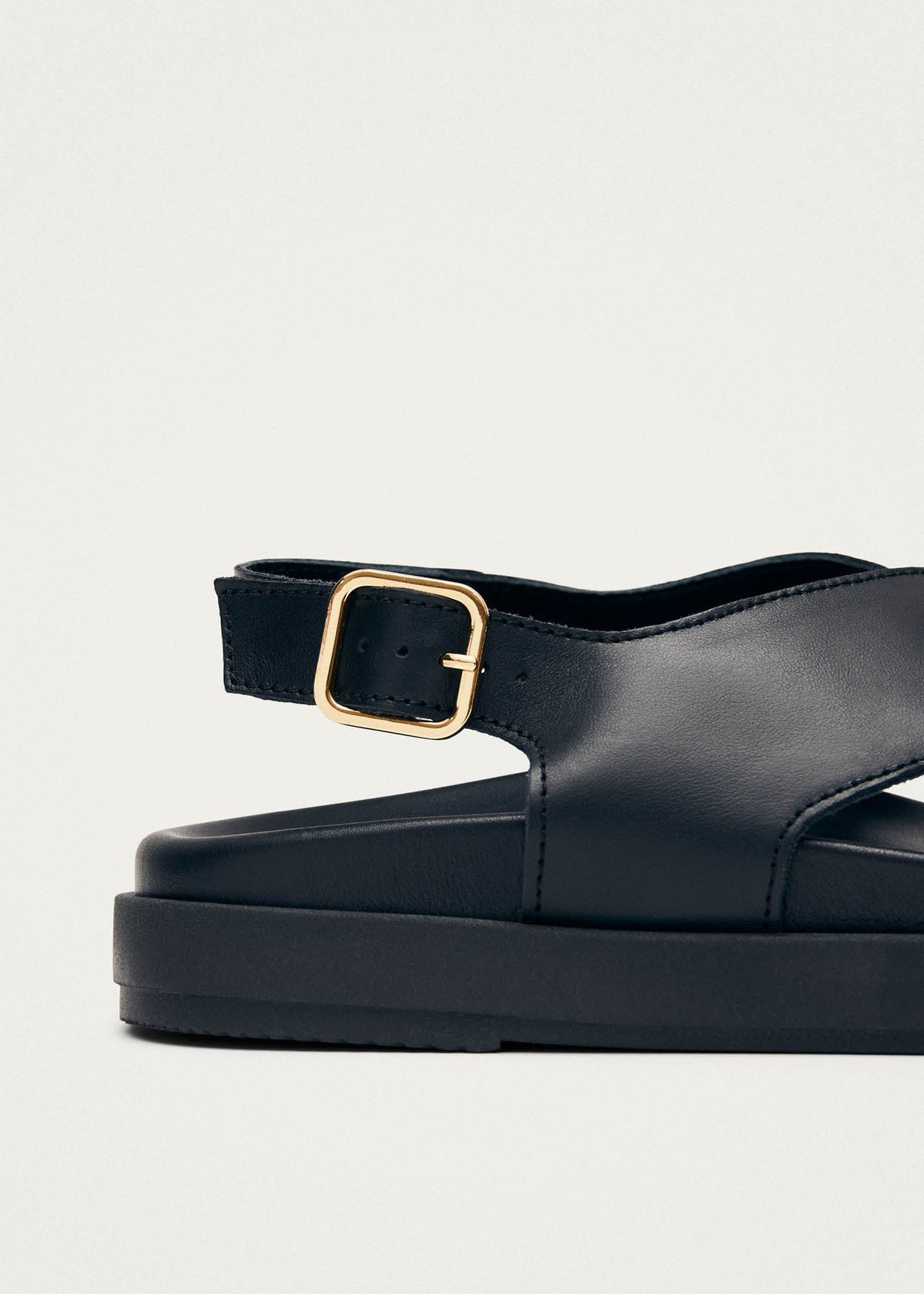 Nico Black Leather Sandals