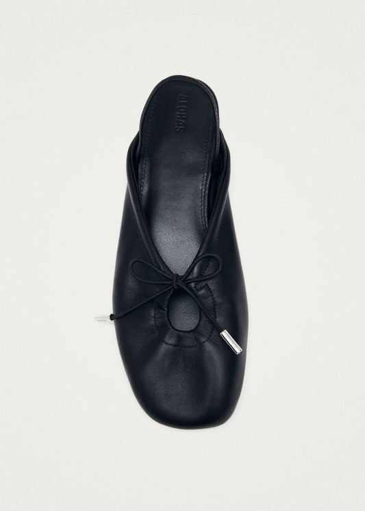 Oli Black Leather Ballet Flats