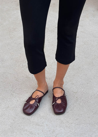 Oli Rift Burgundy Leather Ballet Flats