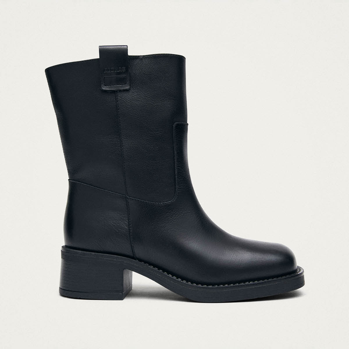Rajan Black Leather Boots