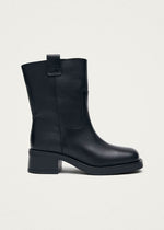 Rajan Black Leather Boots