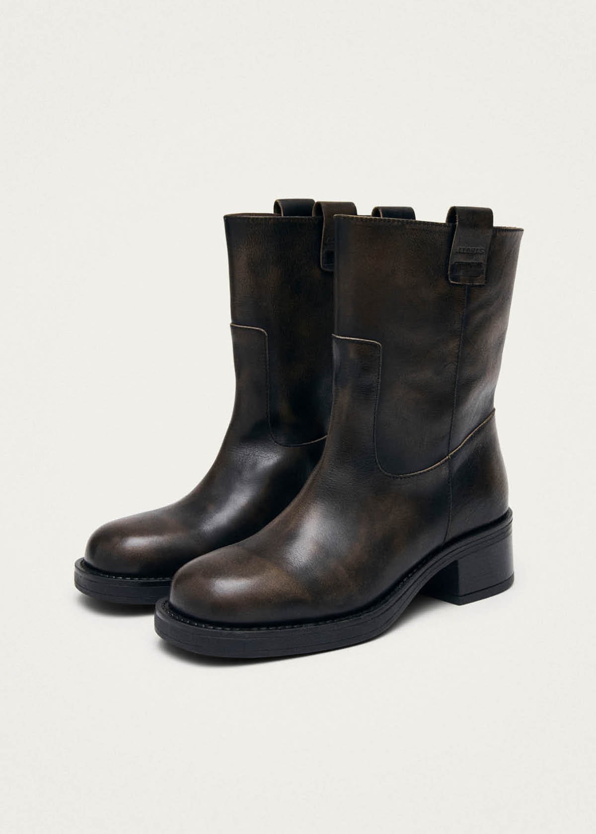 Rajan Vintage Effect Brown Leather Boots