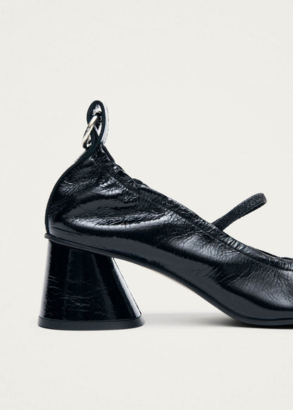 Rhiane Patent Black Leather Pumps