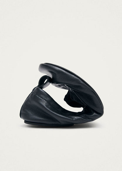 Rosalind Barefoot Black Leather Ballet Flats