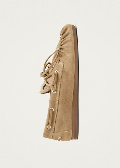 Rowan Suede Beige Leather Loafers