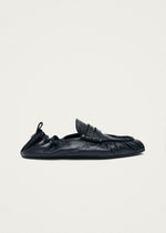 Sage Black Leather Loafers