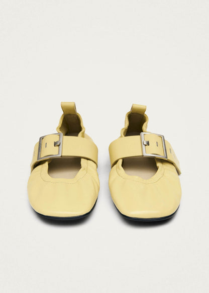 Sarea Vanilla Leather Ballet Flats