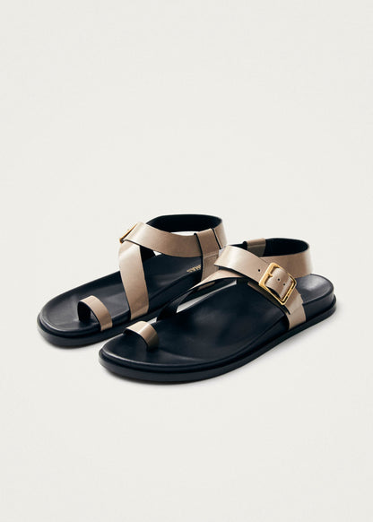 Siren Onix Stone Beige Leather Sandals