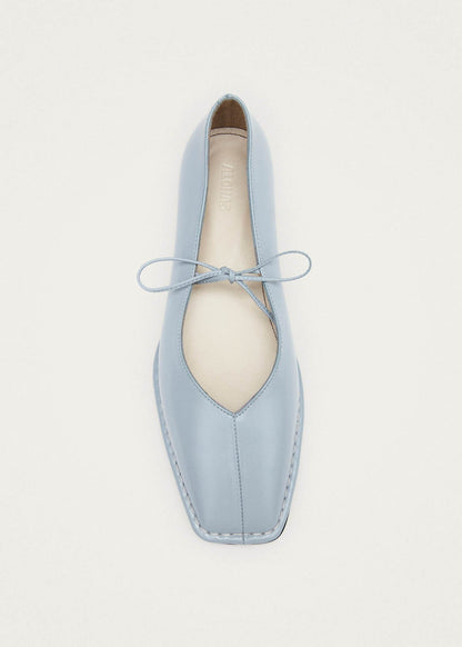 Sway Blue Leather Ballet Flats