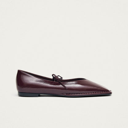 Sway Burgundy Leather Ballet Flats