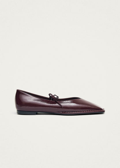 Sway Burgundy Leather Ballet Flats