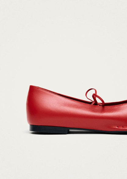 Sway Red Leather Ballet Flats