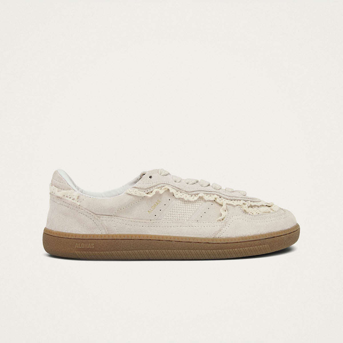 Tb.00 Barefoot Crochet Cream Leather Sneakers