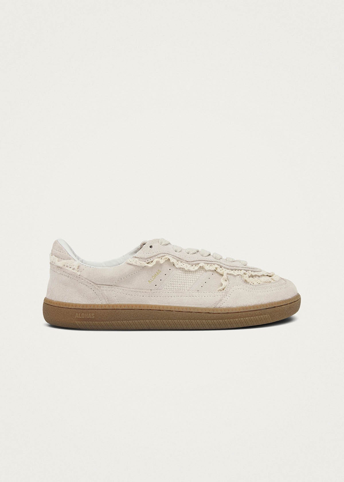Tb.00 Barefoot Crochet Cream Leather Sneakers