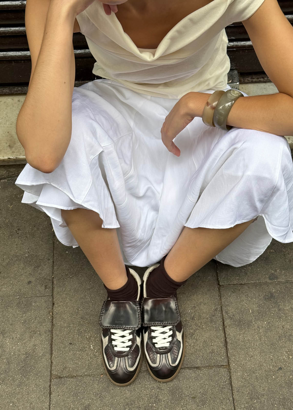 Tb.490 Club Brushed Dark Chocolate Leather Sneakers
