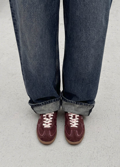 Tb.490 Rife Burgundy Cream Leather Sneakers