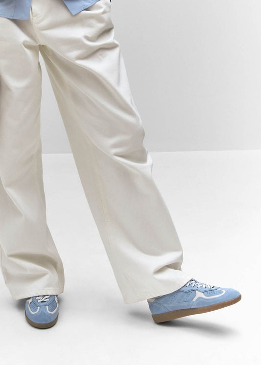 Tb.490 Rife Cornflower Blue Cream Leather Sneakers